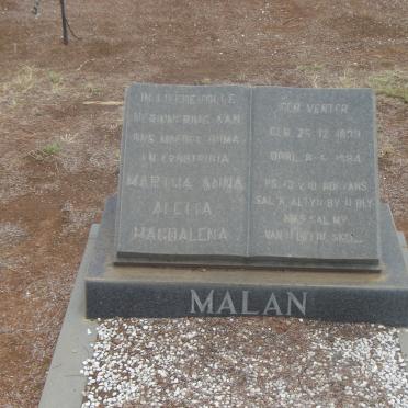 MALAN Martha Anna Aletta Magdalena nee VENTER 1939-1984