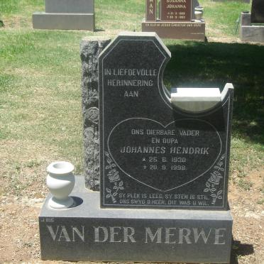 MERWE Johannes Hendrik, van der 1930-1998