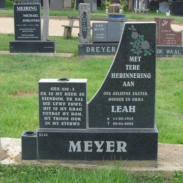 MEYER Leah 1943-2002