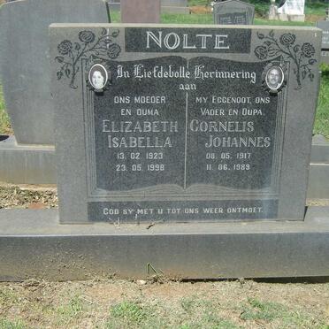 NOLTE Cornelis Johannes 1917-1989 &amp; Elizabeth Isabella 1923-1998