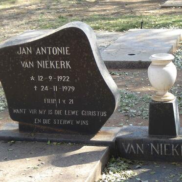 NIEKERK Jan Antonie, van 1922-1979