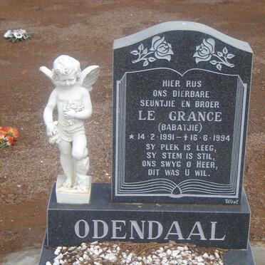 ODENDAAL Le Grange 1991-1994