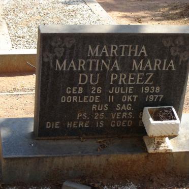 PREEZ Martha Martina Maria, du 1938-1977