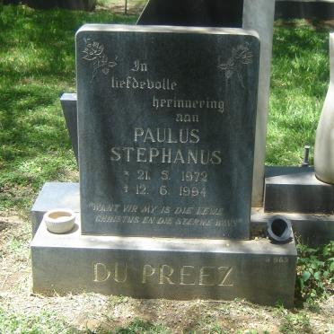 PREEZ Paulus Stephanus, du 1972-1994