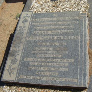 PREEZ Johan Wilhelm Christiaan, du 1883-19??