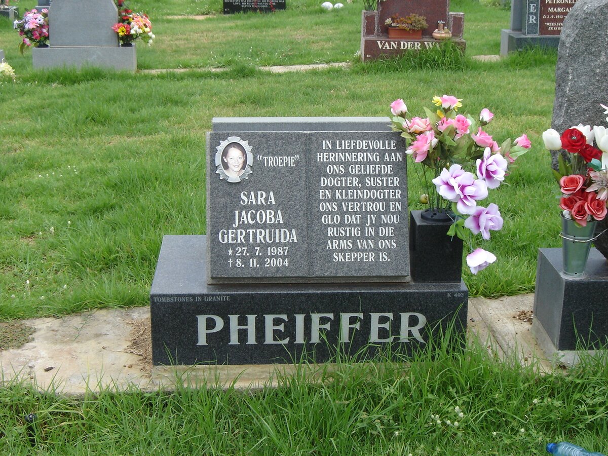 PHEIFFER Sara Jacoba Getruida 1987-2004