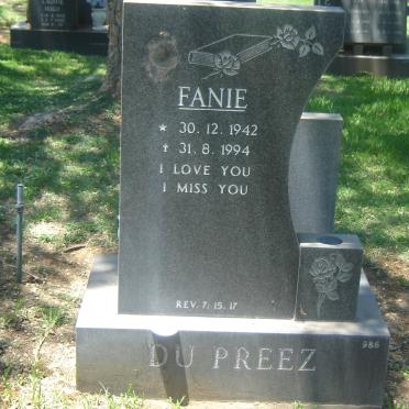 PREEZ Fanie, du 1942-1994