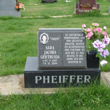 PHEIFFER Sara Jacoba Getruida 1987-2004
