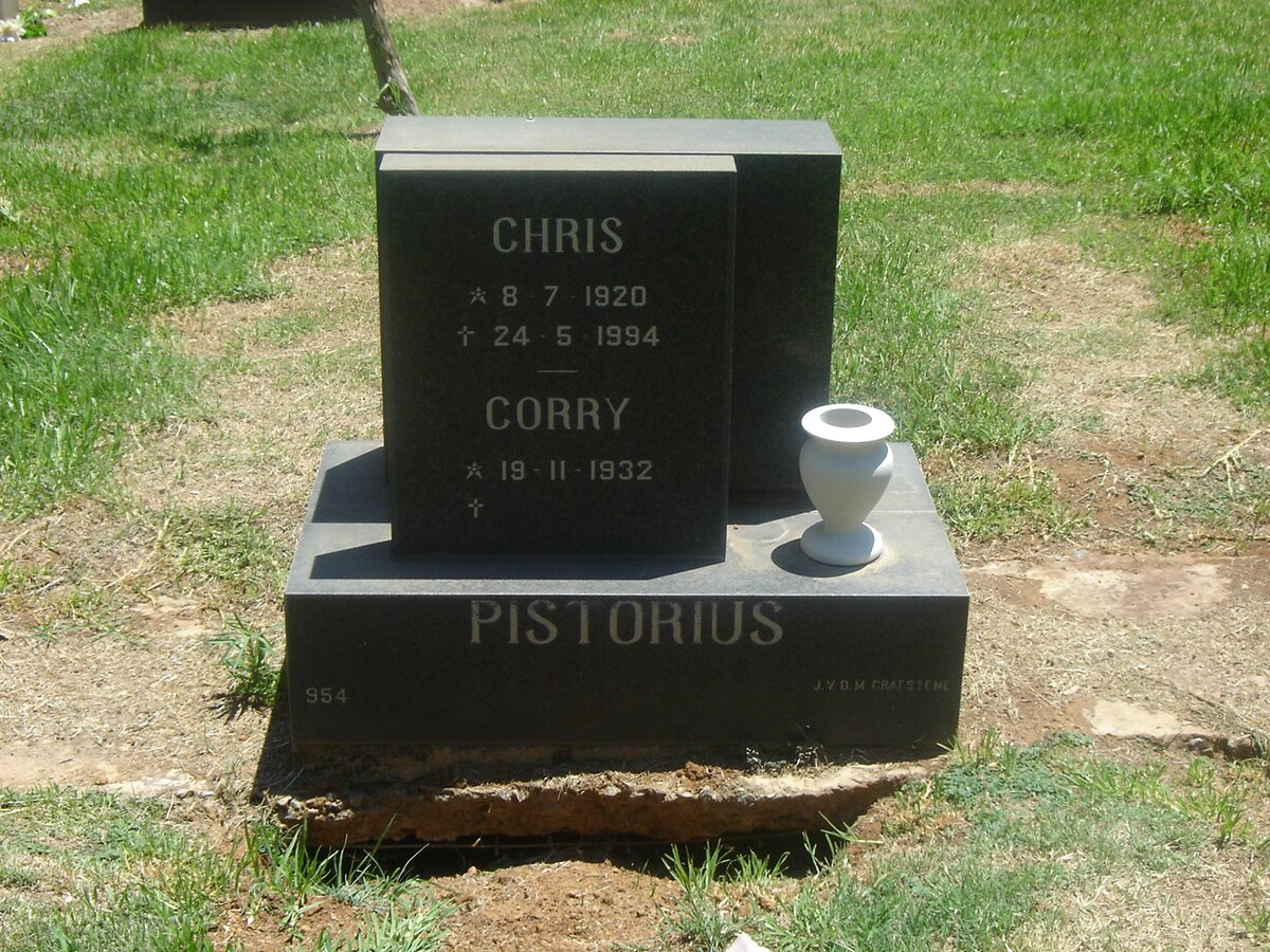 PISTORIUS Chris 1920-1994 &amp; Corry 1932-