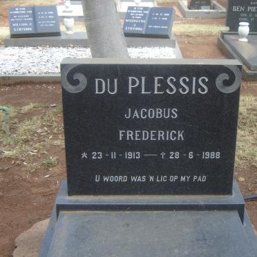 PLESSIS Jacobus Frederick, du 1913-1988