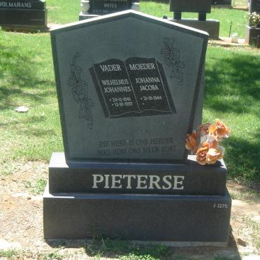 PIETERSE Wilhelmus Johannes 1941-1997 &amp; Johanna Jacoba 1944-