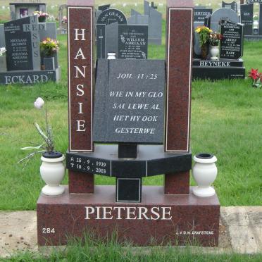 PIETERSE Hansie 1929-2003