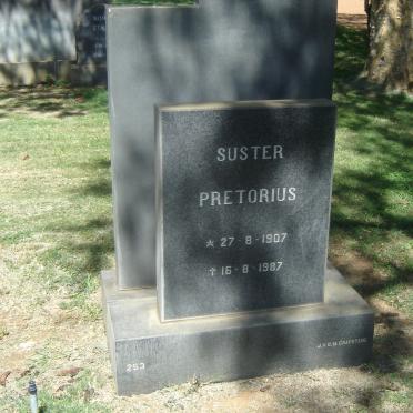 PRETORIUS Suster 1907-1987
