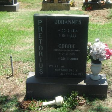 PRETORIUS Johannes 1914-1992 &amp; Cornelia Jacoba Susanna 1915-2003