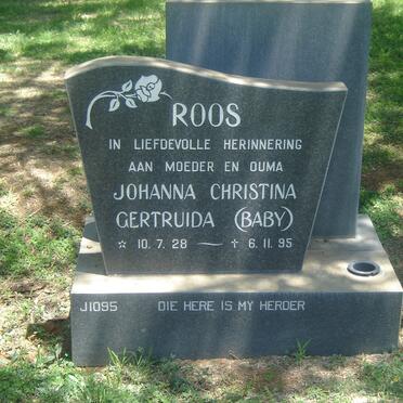 ROOS Johanna Christina Gertruida 1928-1995