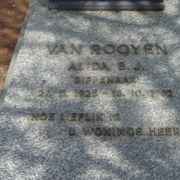 ROOYEN Alida B.J., van nee DIPPENAAR 1925-1982