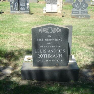 ROTHMANN Louis Andries 1920-1987