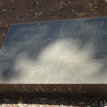 SCHOLTZ David Joachim Jacobus 1905-1986 & Alida Margaretha Meintjies 1895-1977