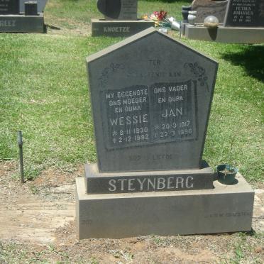 STEYNBERG Jan 1917-1996 &amp; Wessie 1930-1992