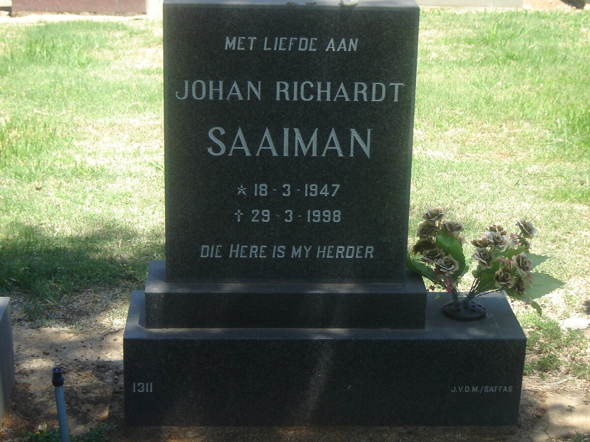 SAAIMAN Johan Richardt 1947-1998