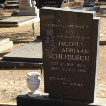 SCHLEBUSCH Jacobus Adriaan 1905-1980