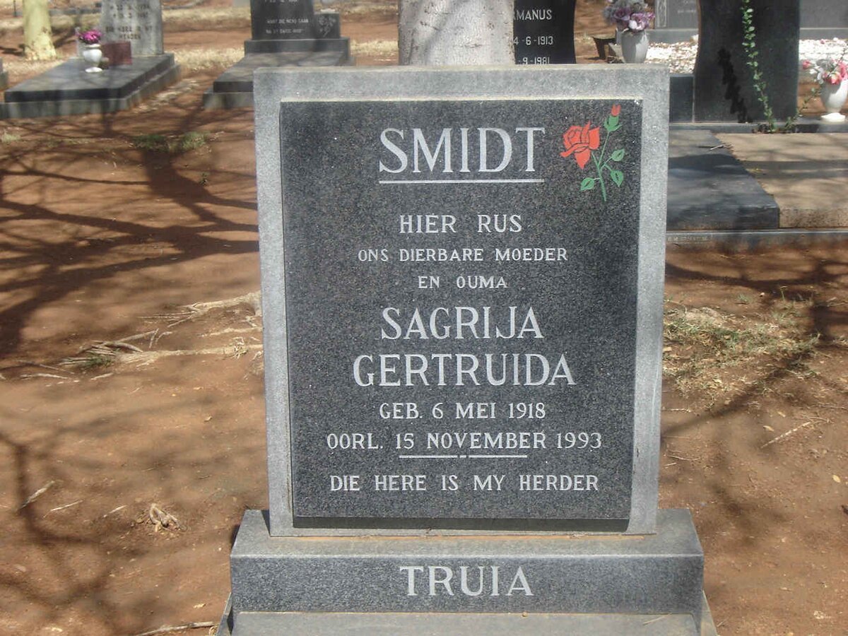 SMIDT Sagrija Gertruida 1918-1993