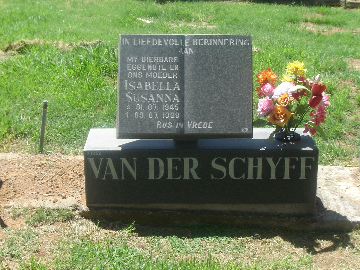 SCHYFF Isabella Susanna, van der 1945-1998
