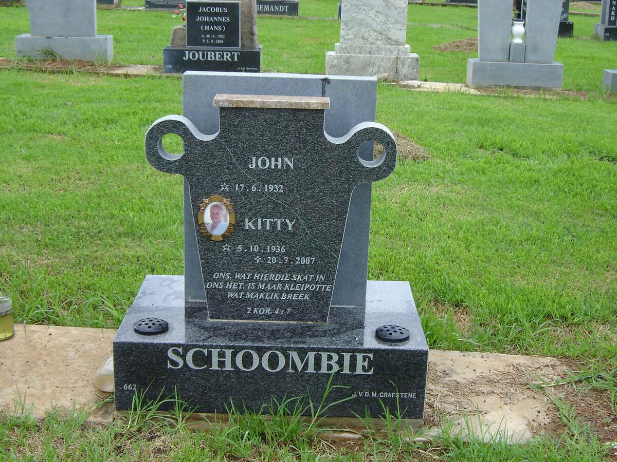SCHOOMBIE John 1932-  &amp; Kitty 1936-2007