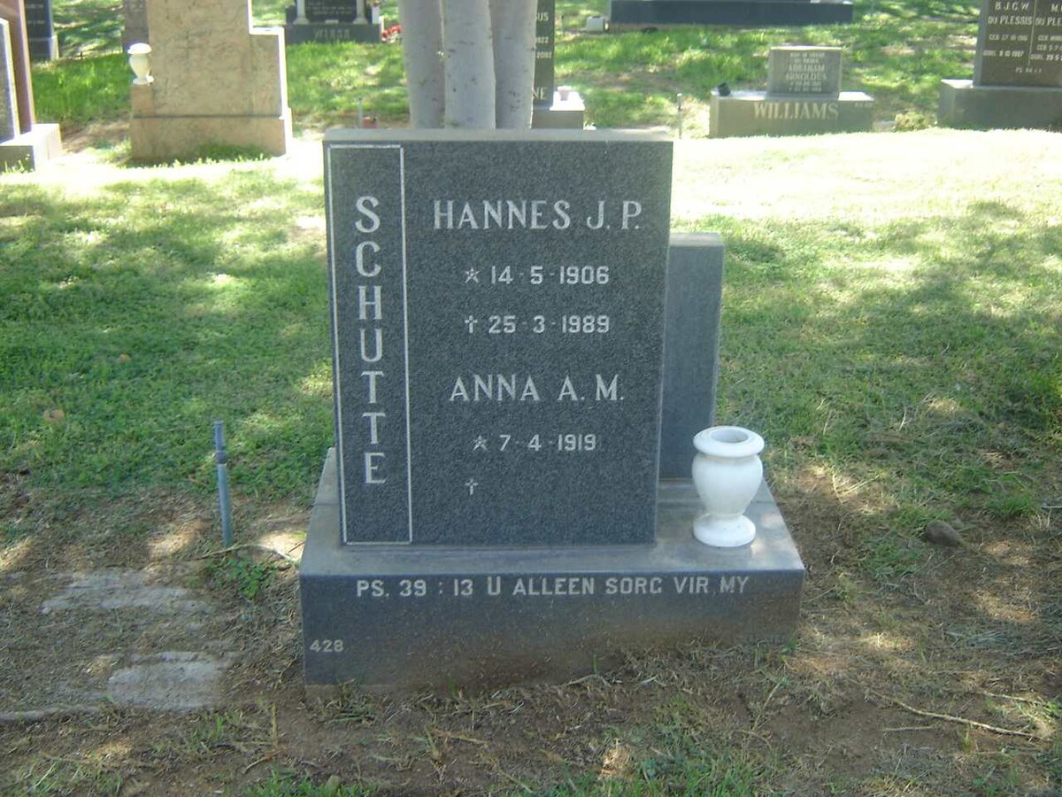 SCHUTTE J.P. 1906-1989 &amp; A.M. 1919-