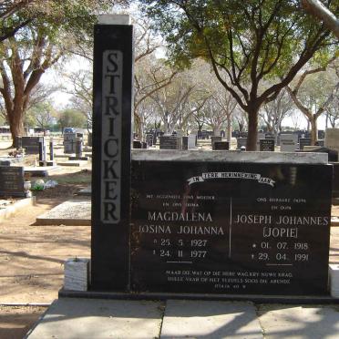STRICKER Joseph Johannes 1918-1991 & Magdalena Josina Johanna 1927-1977
