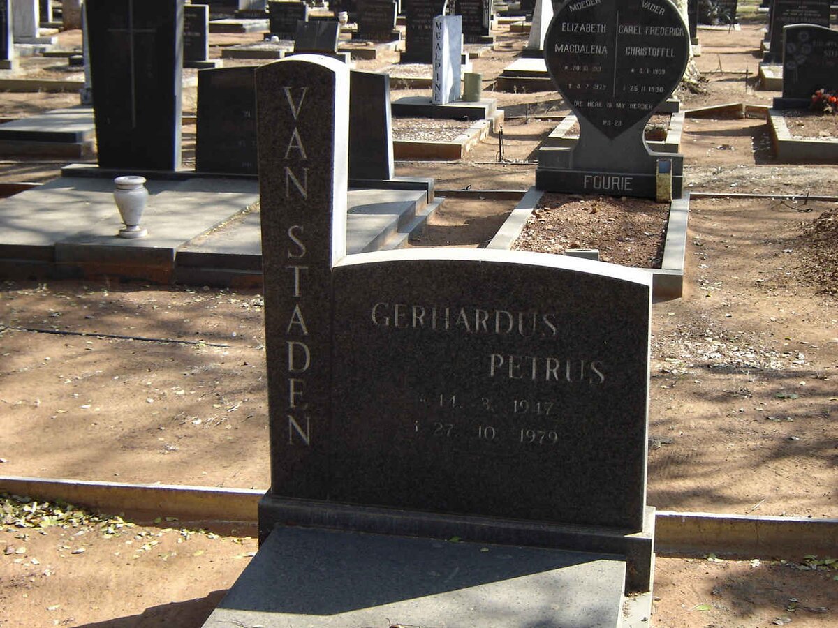 STADEN Gerhardus Petrus, van 1947-1979