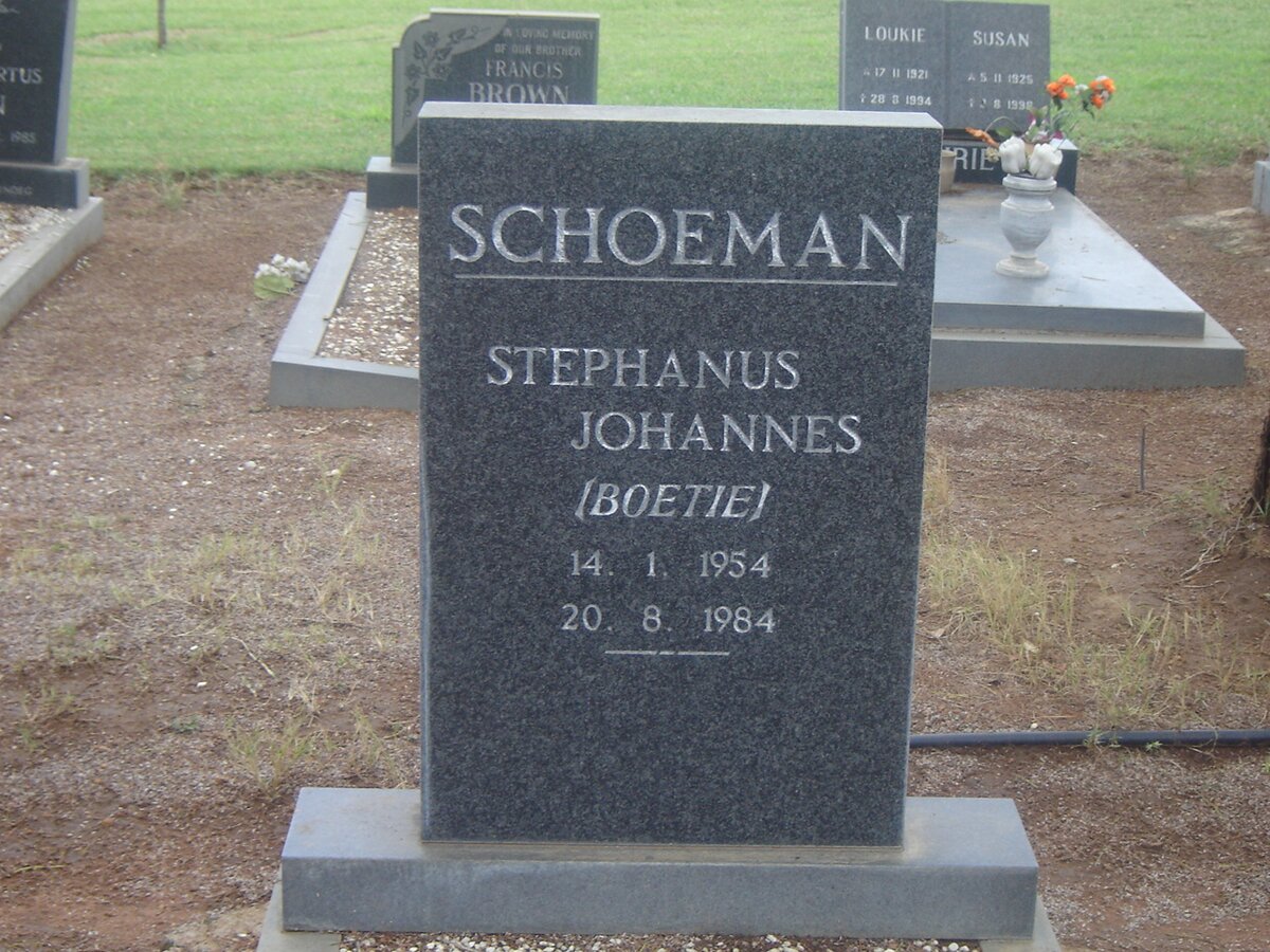 SCHOEMAN Stephanus Johannes 1954-1984