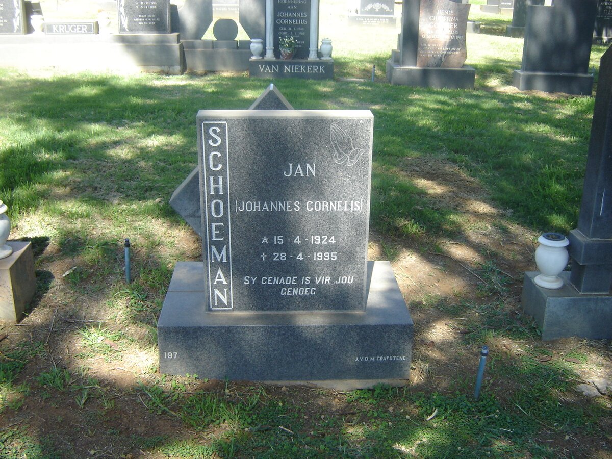 SCHOEMAN Johannes Cornelis 1924-1995