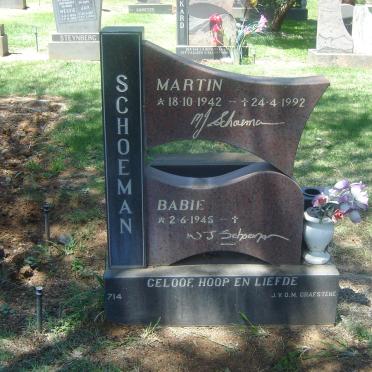 SCHOEMAN M.J. 1942-1992 &amp; W.J. 1945-