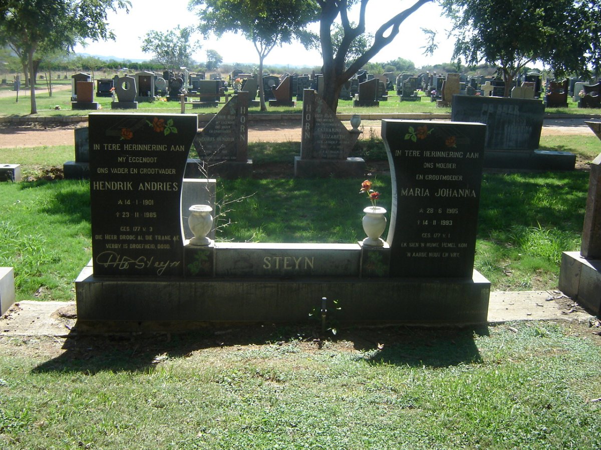 STEYN Hendrik Andries 1901-1985 &amp; Maria Johanna 1905-1993