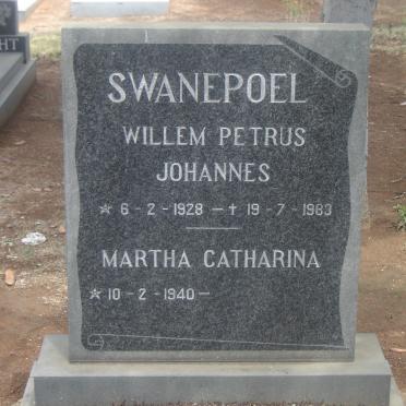 SWANEPOEL Willem Petrus Johannes 1928-1983 &amp; Maria Catharina 1940-