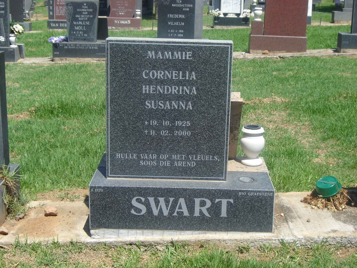 SWART Cornelia Hendrina Susanna 1925-2000