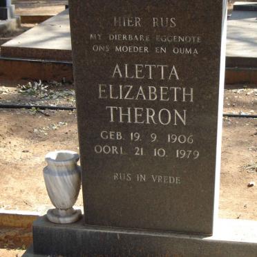 THERON Aletta Elizabeth 1906-1979