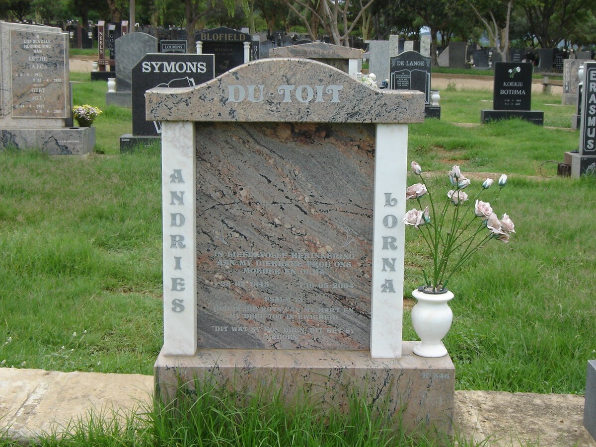 TOIT Andries, van ?-2004 &amp; Lorna ?-?