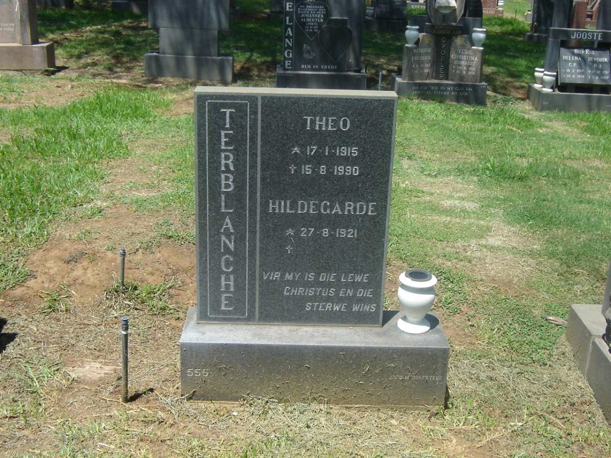 TERBLANCHE Theo 1915-1990 &amp; Hildegarde 1921-