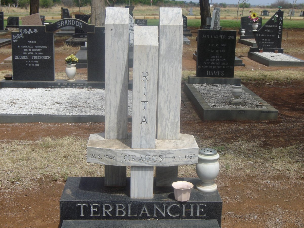 TERBLANCHE Rita nee CRAGGS 1946-1982