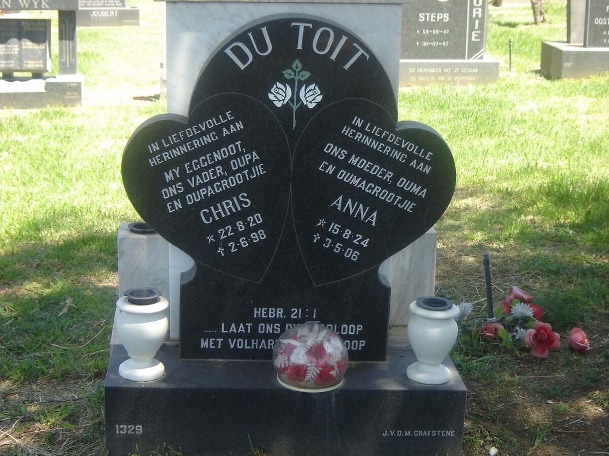 TOIT Chris, du 1920-1998 &amp; Anna 1924-2006