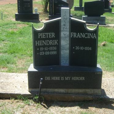 ? Pieter Hendrik, Jansen van 1936-1998 &amp; Francina 1934-