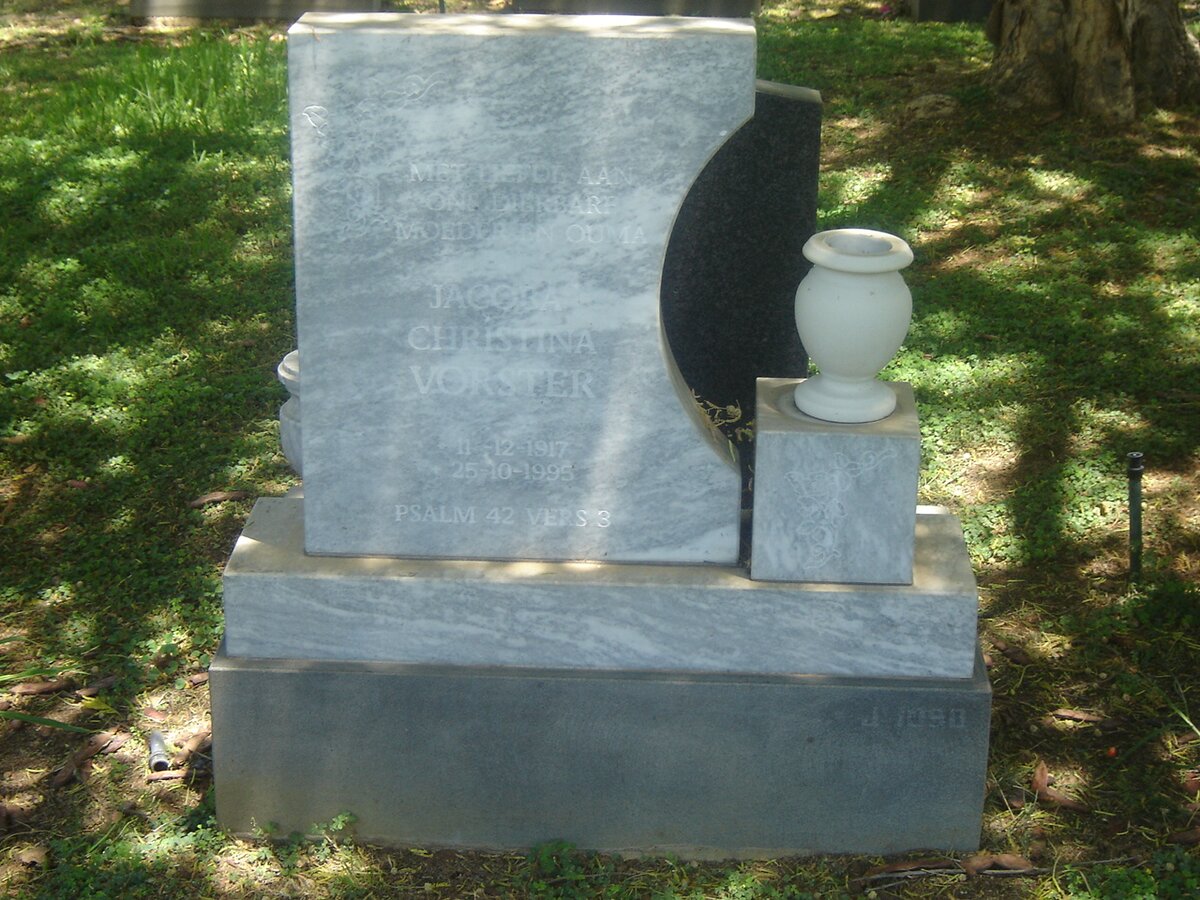 VORSTER Jacoba Christina 1917-1995