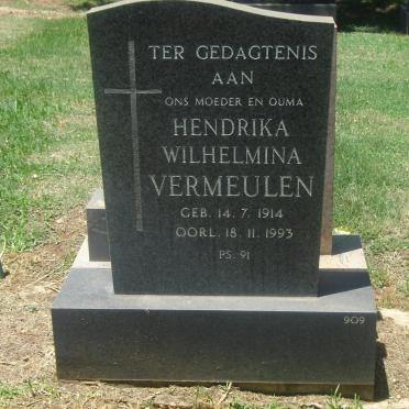 VERMEULEN Hendrika Wilhelmina 1914-1993