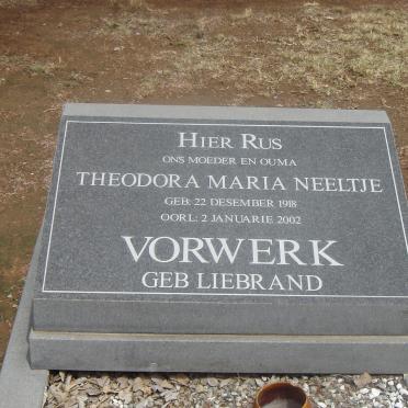 VORWERK Theodora Maria Neeltje nee LIEBRAND 1918-2002