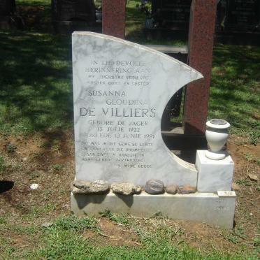 VILLIERS Susanna Gloudina, de nee DE JAGER 1922-1991