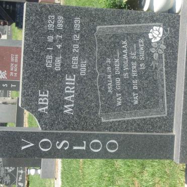 VOSLOO Abe 1923-1999 &amp; Marie 1931-