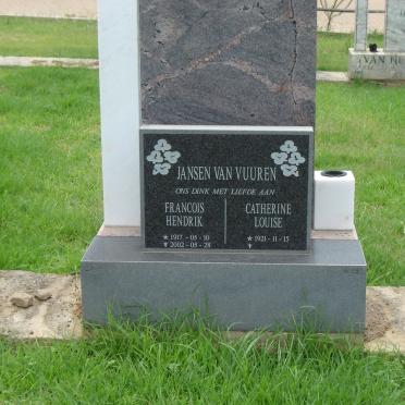 VUUREN Francois Hendrik, Jansen van 1917-2002 &amp; Catherine Louise 1921-