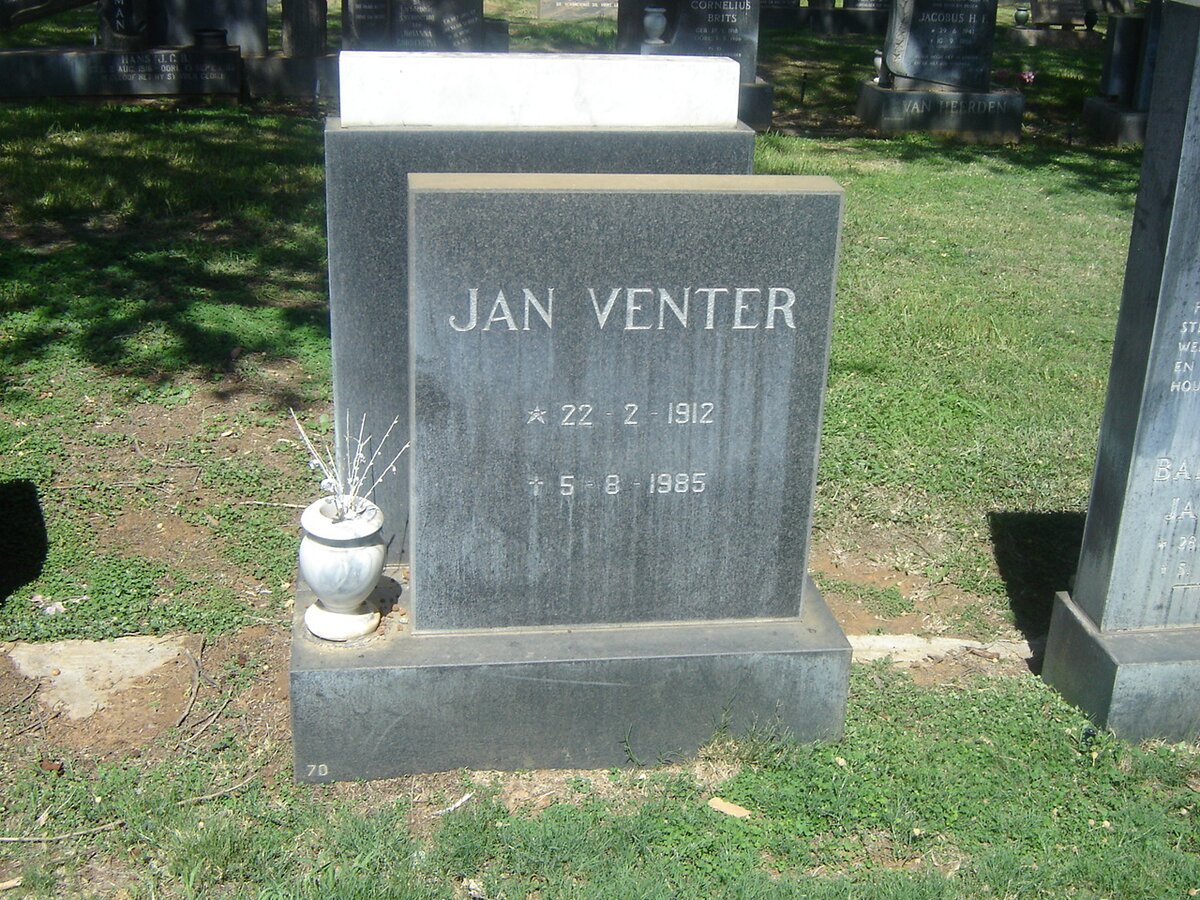 VENTER Jan 1912-1985